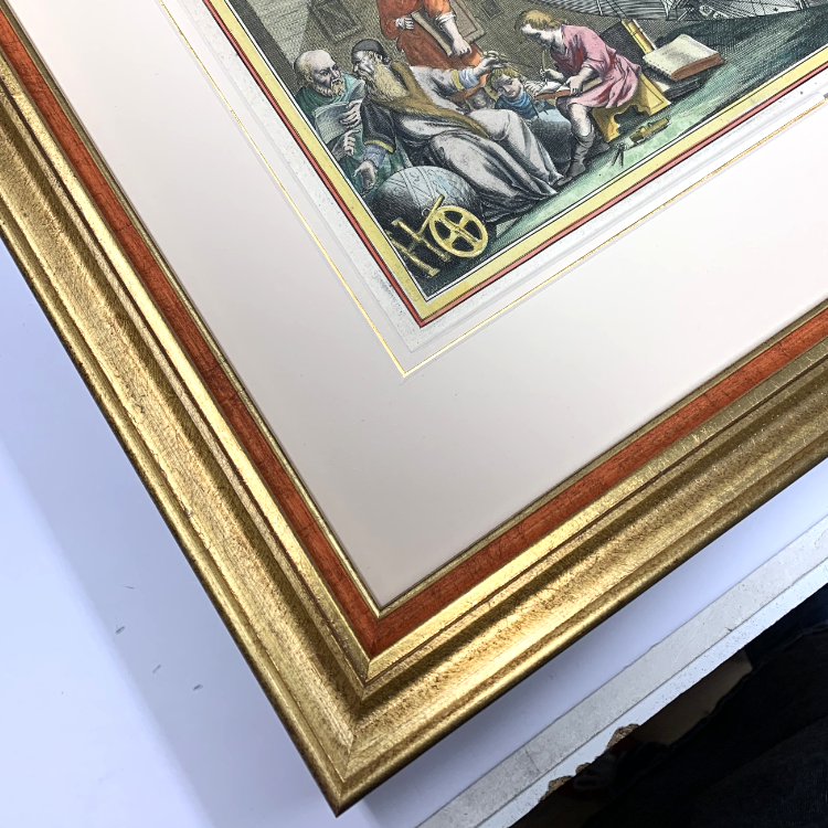 Dubbele passe-partout met verguld slempertje